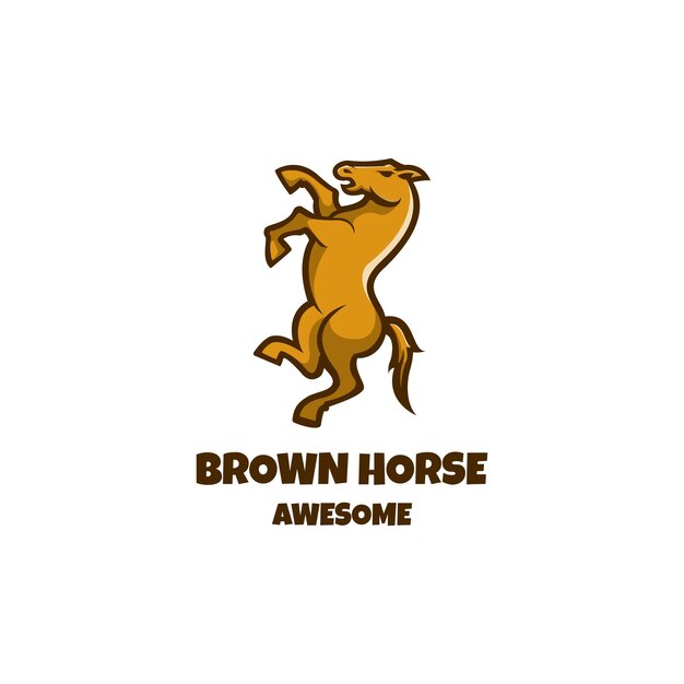 Vector brown horse logo