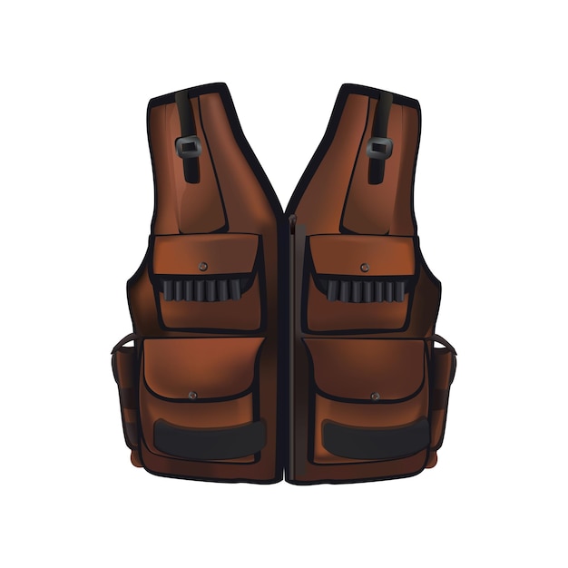 Brown hunter vest