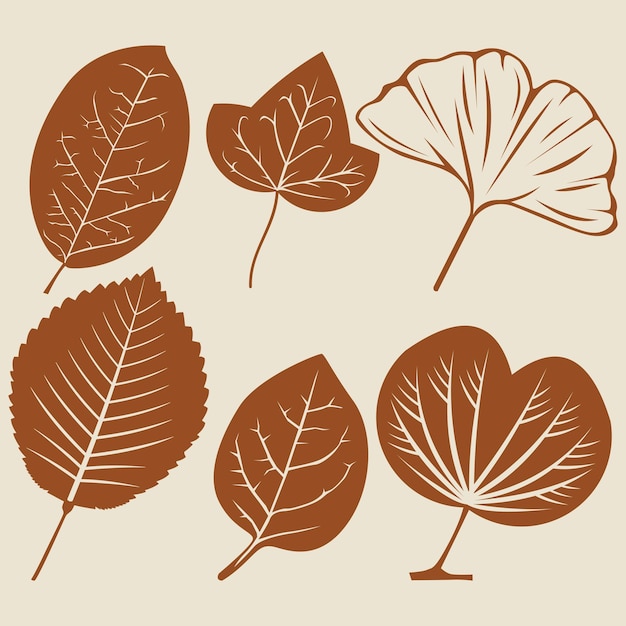 brown leaves mono colour