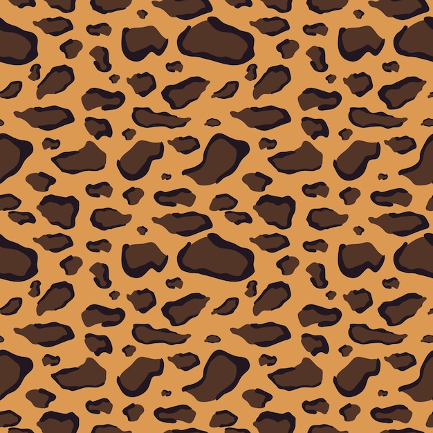Vector brown lion seamless pattern