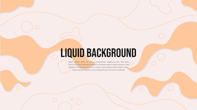 Brown liquid abstract shape background vector