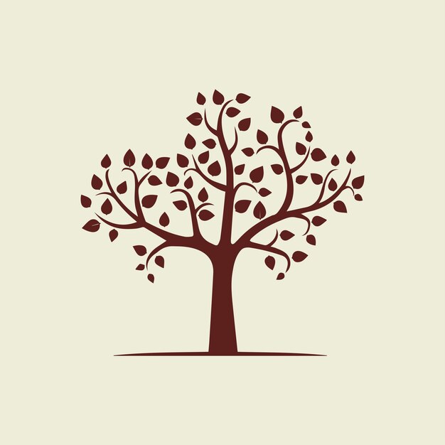 Brown luxury tree design vector image