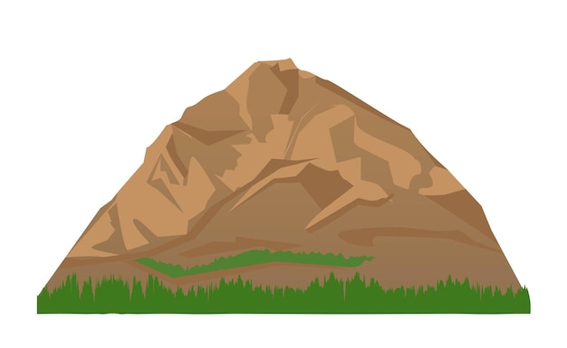 Premium Vector | Brown mountains icon