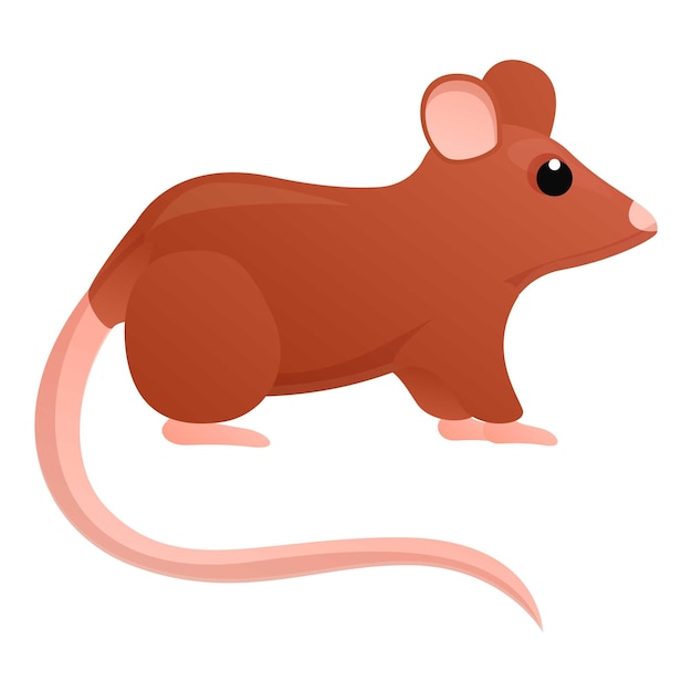 Vector brown mouse icon cartoon of brown mouse vector icon for web design isolated on white background