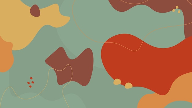 茶色の有機抽象的な幾何学的図形水彩ブログ バナーの壁紙の背景