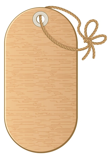 Brown paper tag blank price shopping label