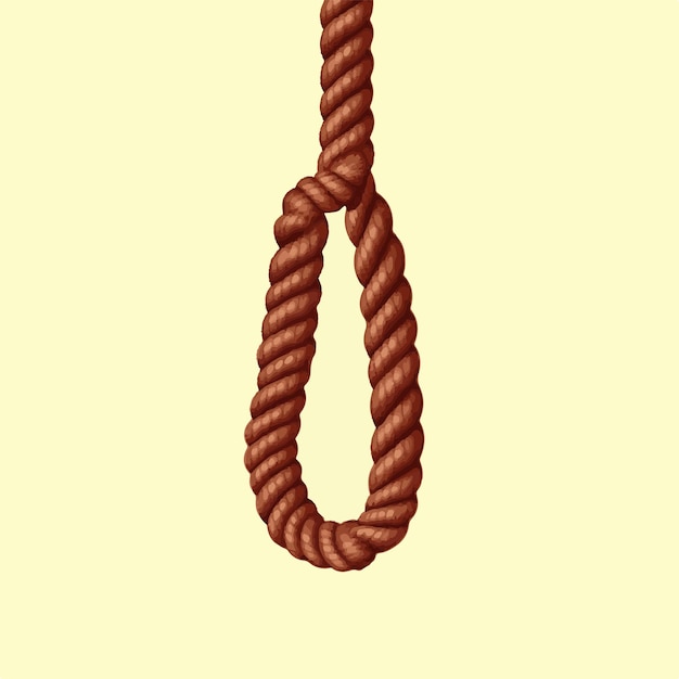 A brown rope with the word no on it