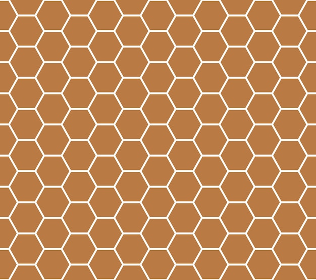 Brown Seamless Honeycomb Pattern