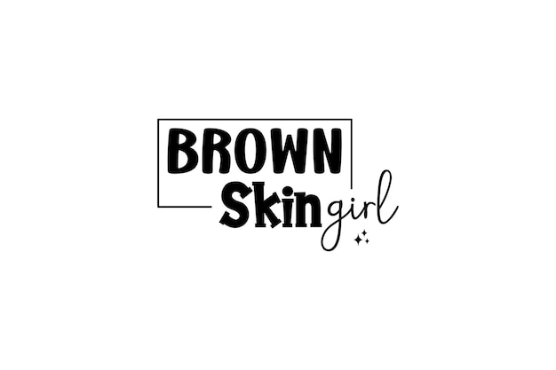 Vector brown skin girl