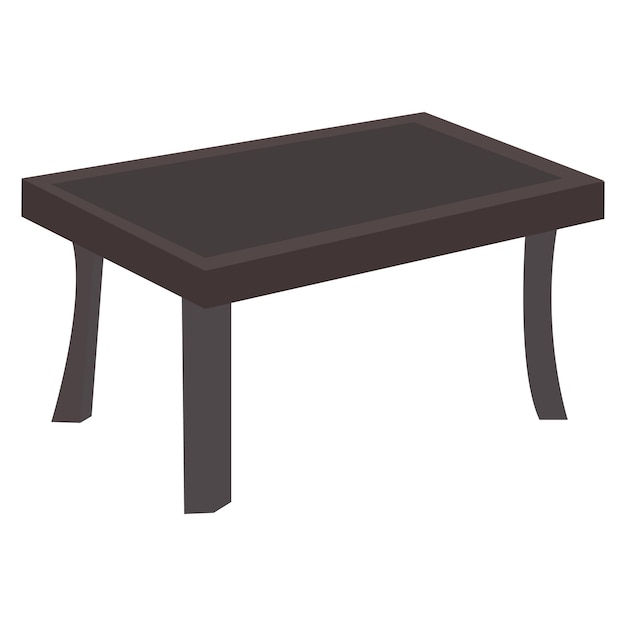 Vector a brown table with a brown top and a brown base