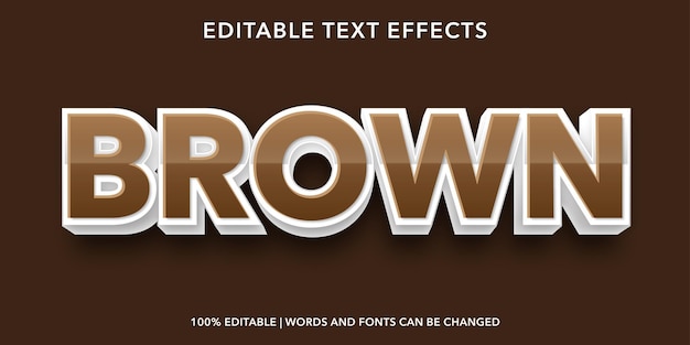 Brown Text 3d Style Editable Text Effect