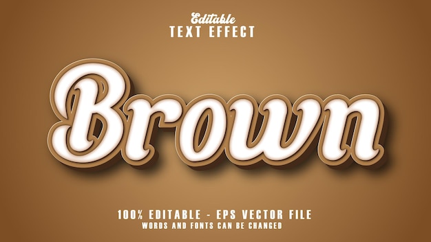 Vector brown text effect