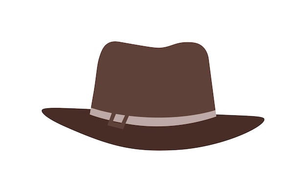 Brown vector hat