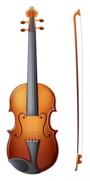 A brown violin