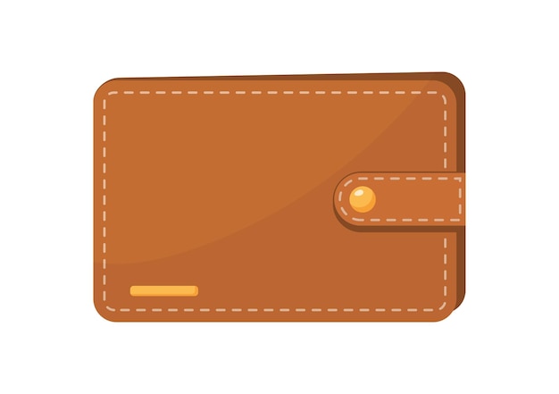 Brown wallet icon