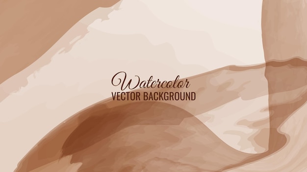 Vector brown watercolor background for your design watercolor background concept vector