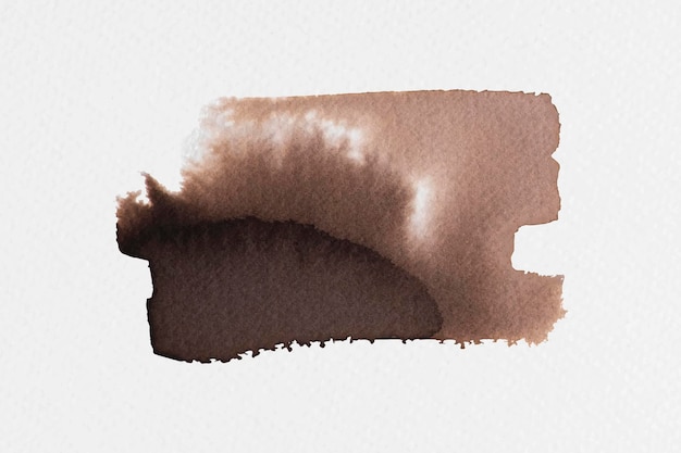 Vector brown watercolor brush paint vector