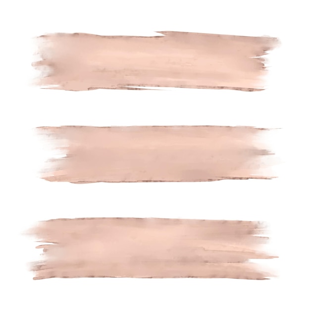 Vector brown watercolor brush on white background