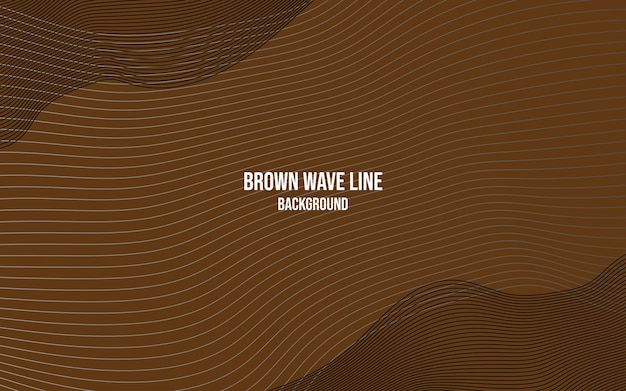 Vector brown wave line gradient