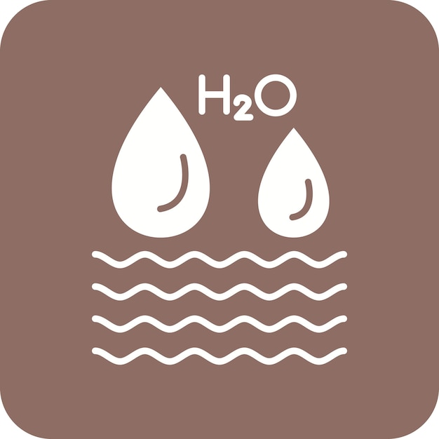 коричнево-белый логотип с каплями воды и словом вода