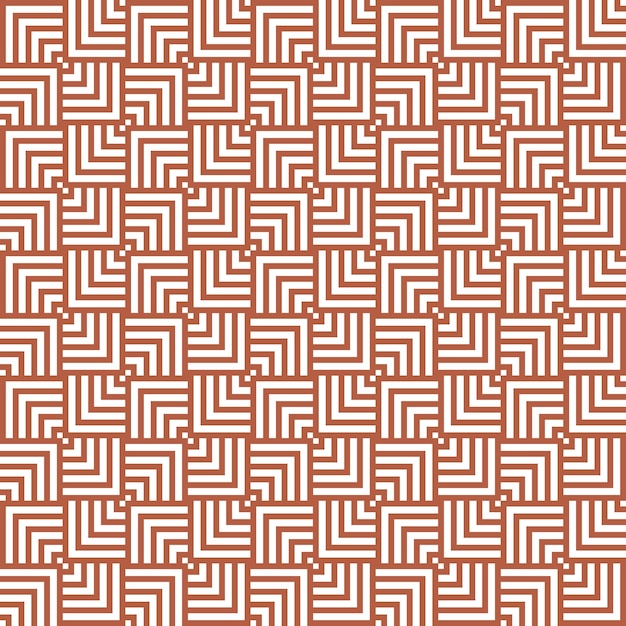 Brown and white seamless abstract geometric overlapping squares pattern