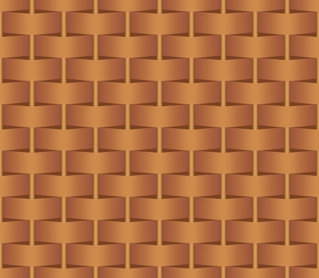 Brown wicker seamless pattern