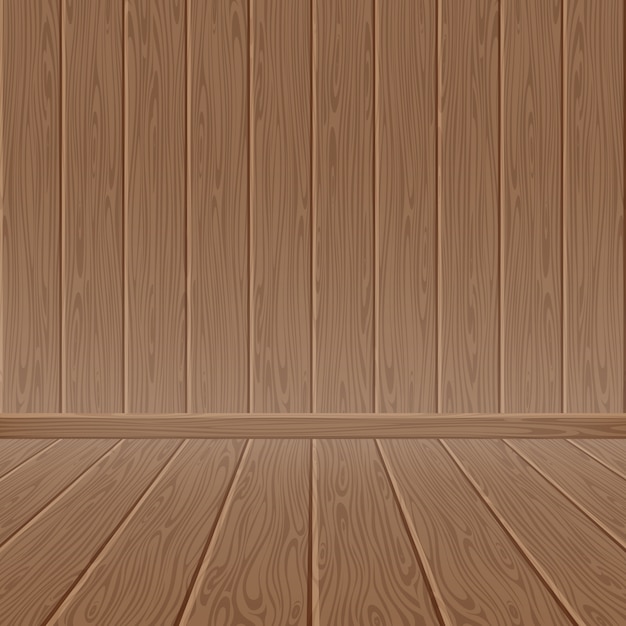 Vector brown wood textured wall and floor