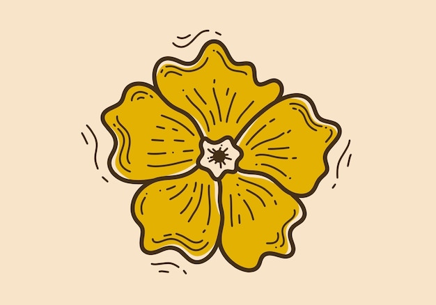 咲く花の茶色の黄色