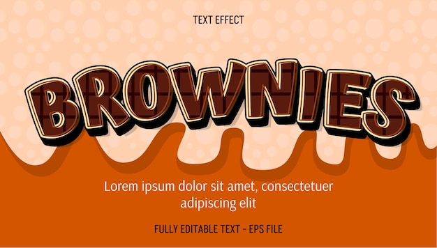 Vector brownies tekst-effect