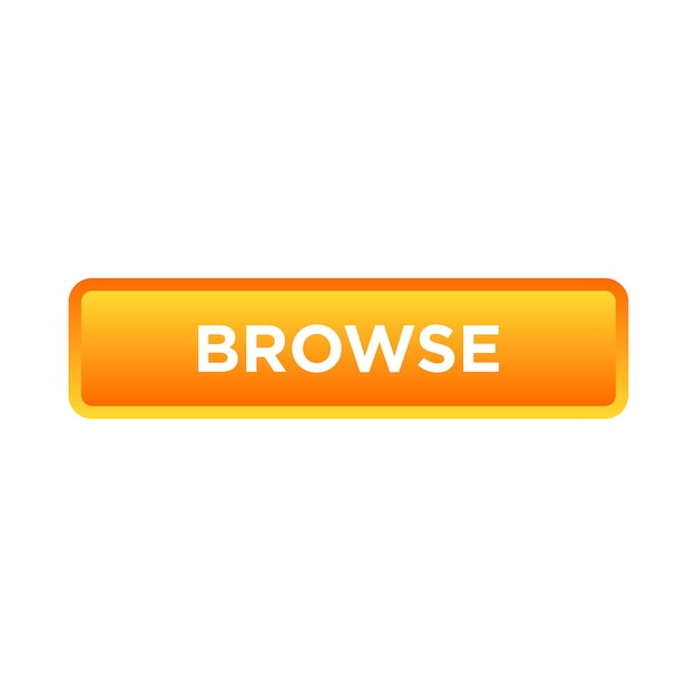 Browse button website vector template