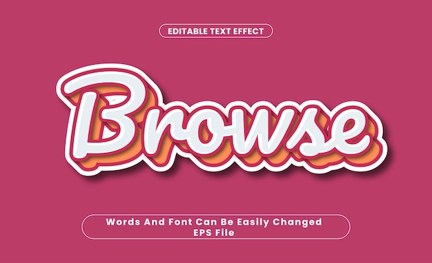 Browse Editable Text Effect Font and Word Can Be Change