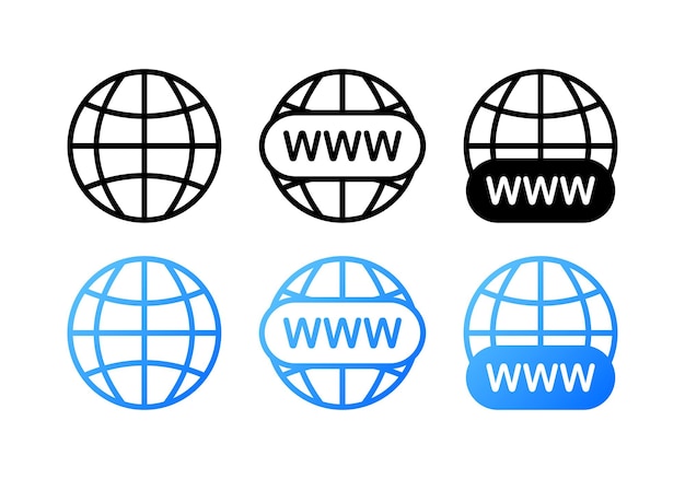 Browser Egale kleurenset van browserpictogrammen Vector iconen