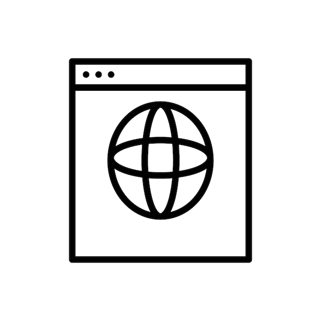 Browser icon Flat fill set collection