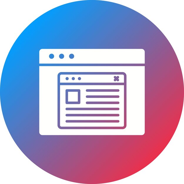 Викторное изображение всплывающей иконы браузера может быть использовано для кодирования и разработки