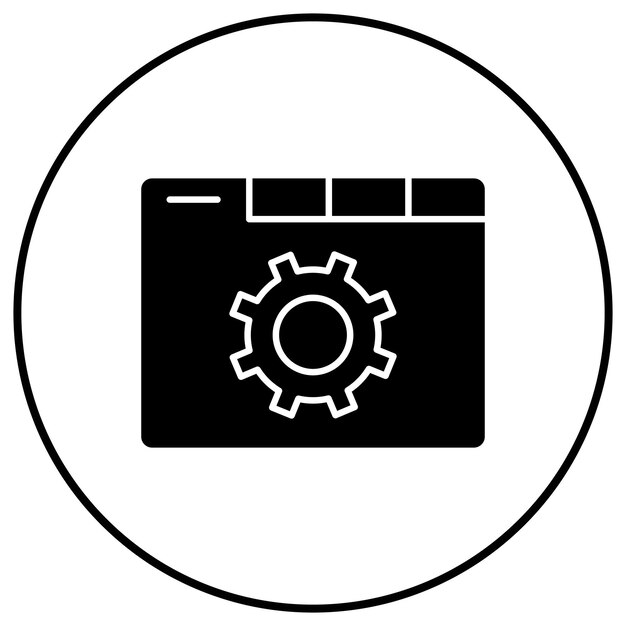 browser setting icon vector image can be used for web hosting