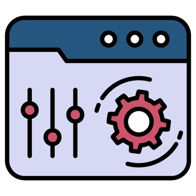 browser settings and config concept internet webpage viewer configuration vector cloud computing