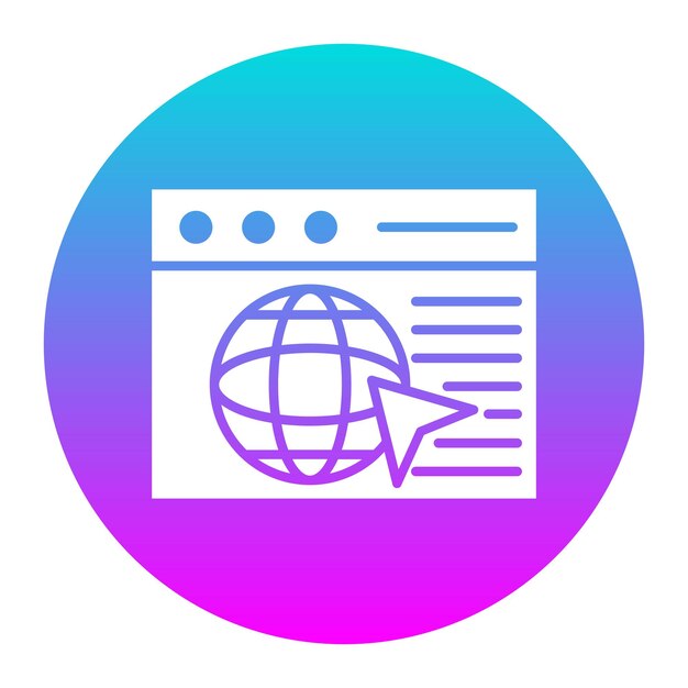 Икона векторного браузера может быть использована для иконного набора без кода