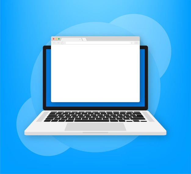Browser-venster. Browser of webbrowser in platte stijl