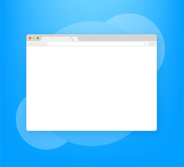 Vettore finestra del browser. browser o browser web in stile piatto