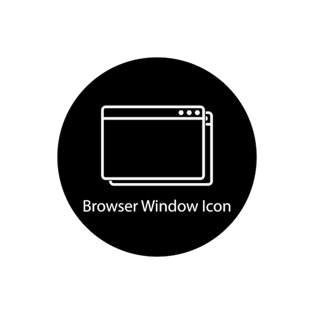 Browser window icon vector template illustration logo design