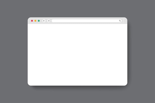 ブラウザウィンドウのモックアップ現代のインターネットページ