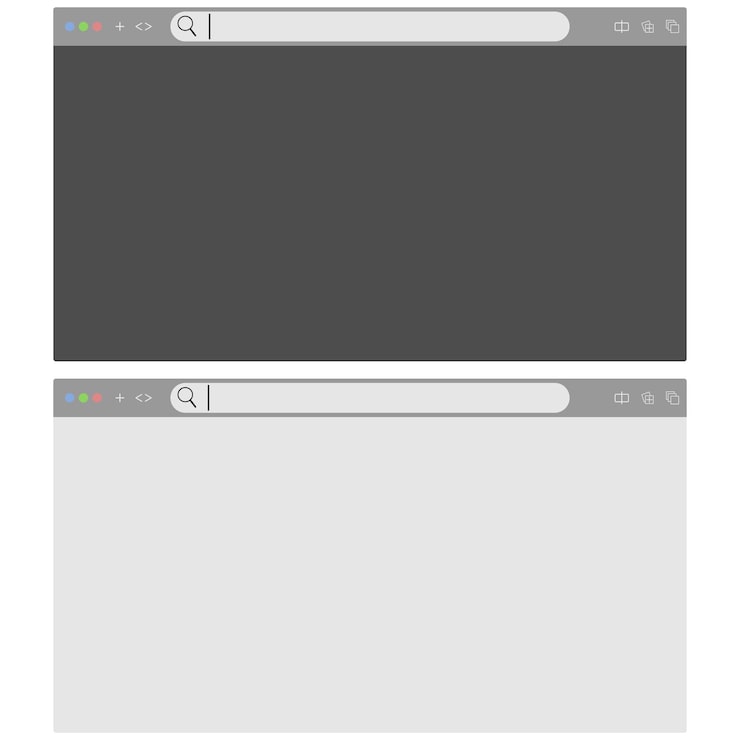 Vector browser window mockup website template vector frame empty browser window on white background webpage webpage web site computer screen mock up pc laptop