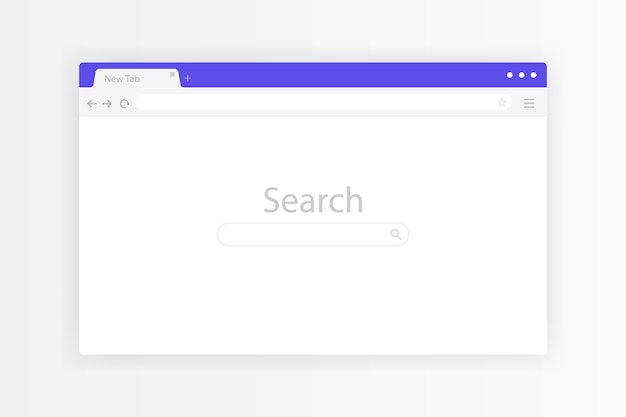 browser window opened on pc  on transparent background. browser windows empty template  set web page. modern  illustration.