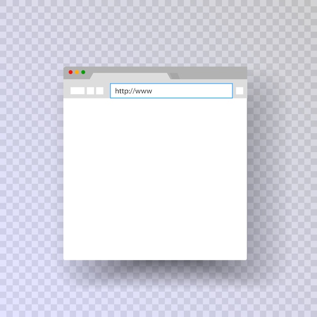 Vector browser window. template browser. mac browser. input string web links.