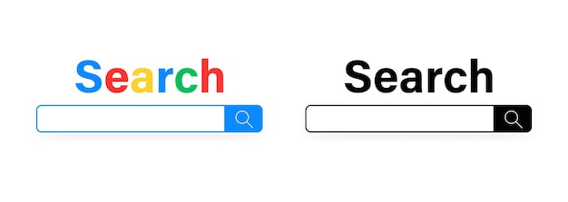 Browser zoekbalk voor ui of internetvenster, vector