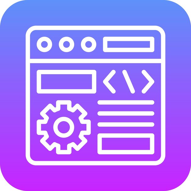 Browserinstelling vector icoon illustratie van Web Hosting iconset