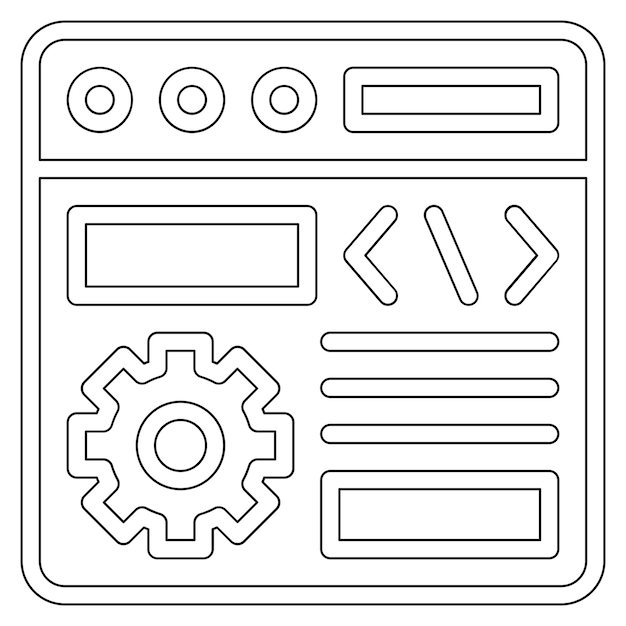 Browserinstelling vector icoon illustratie van Web Hosting iconset