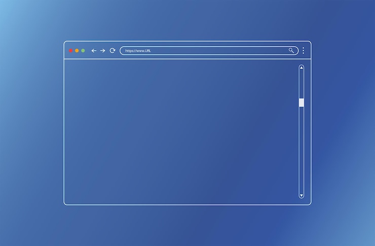 Vector browsermodel voor website webpagina gebruikersinterface modern ontwerp van internetpagina