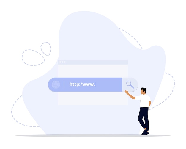 browsing online concept illustration