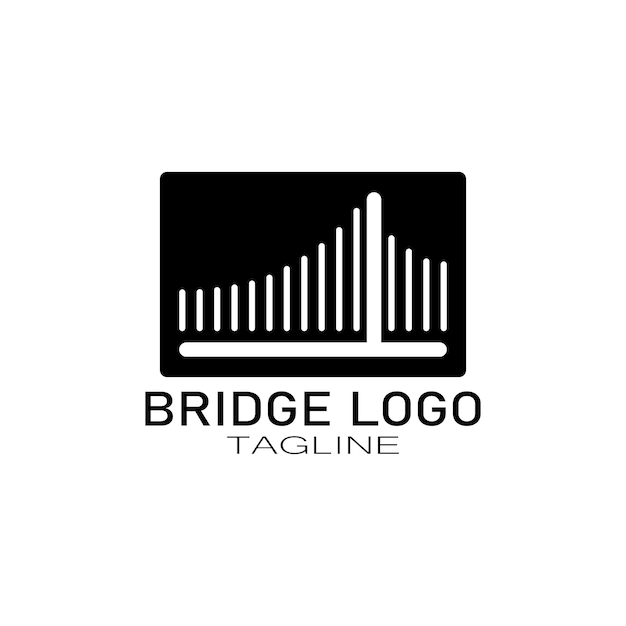 Brug logo vector pictogram illustratie ontwerpsjabloon